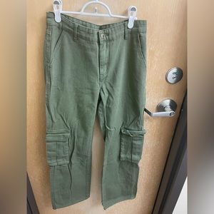 Solid Flap Pocket Side Cargo Jeans